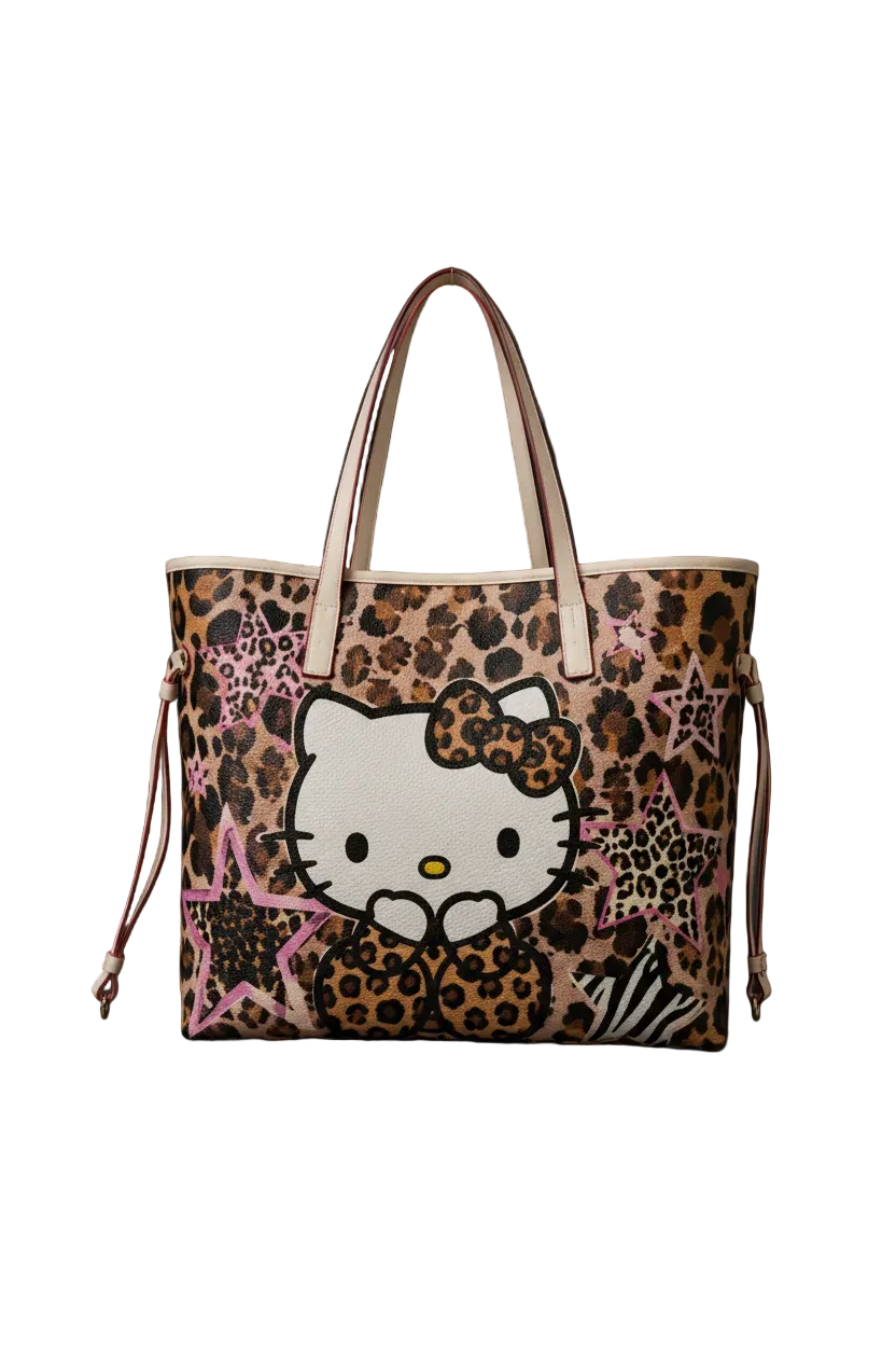 Leopard Kitty Tote Bag